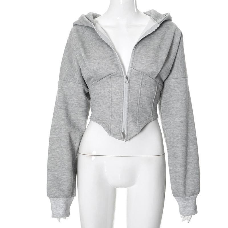 Sculpted Fit Midriff Hoodie - Stylish and Comfortable Gym Hoodie for Women - Country in My Heart