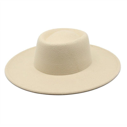 Ella Wide Brim Wool Jazz Hat – Stylish Felt Hat in 16 Colors - Country in My Heart