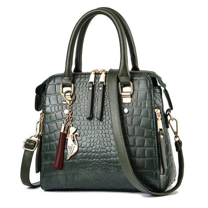 Luxe Alligator Leather Shoulder Bag - Stylish Premium Leather Bag for Women - Country in My Heart