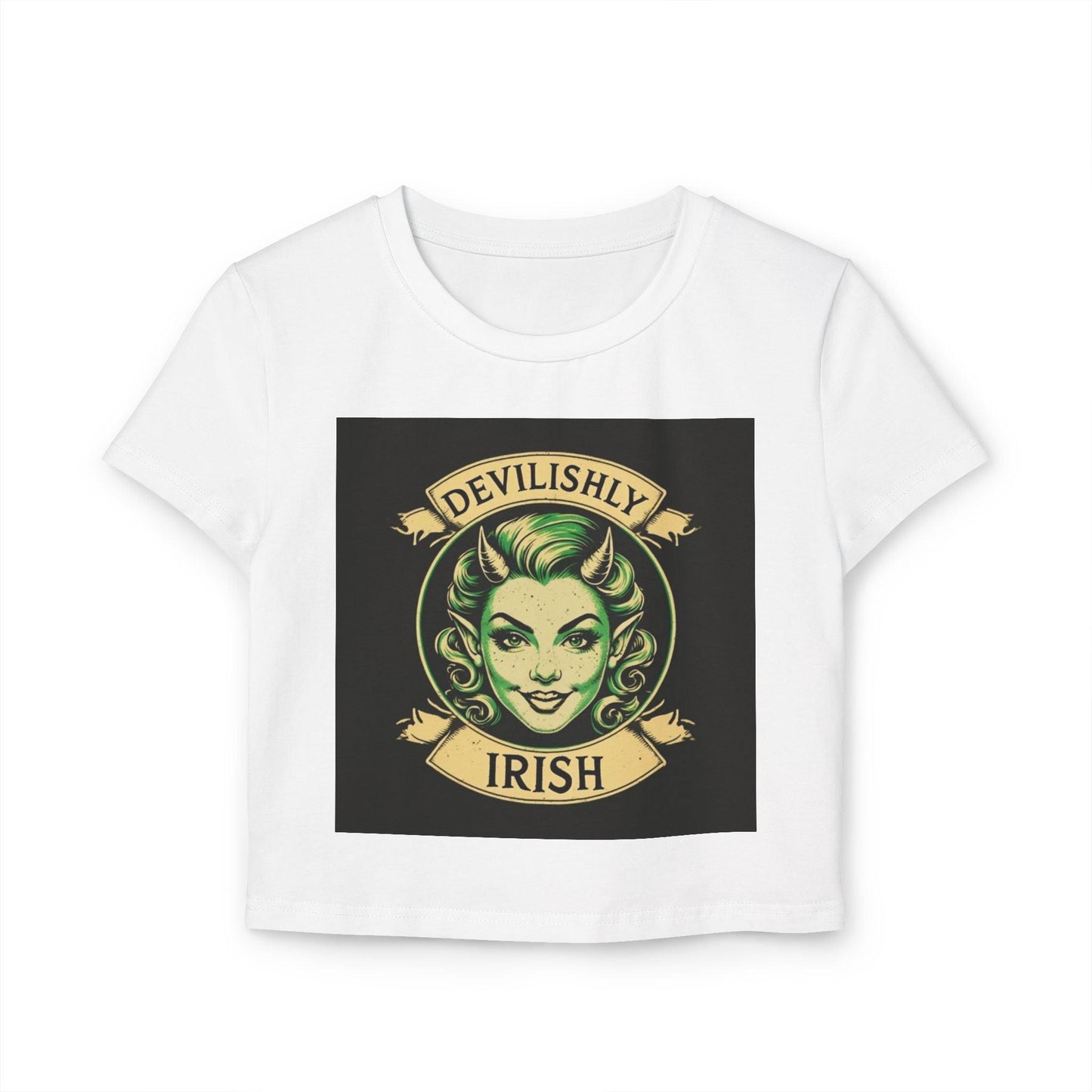 St Patricks Day Baby Tee Devilishly Irish - Country in My Heart