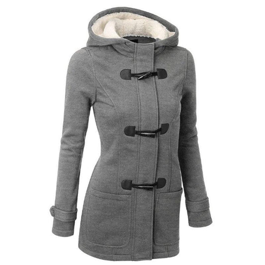 Cow Horn Button Hooded Jacket | Cozy & Stylish for the Modern Cowgirl - Country in My Heart