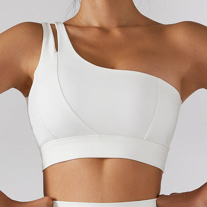 Sleek One Shoulder Yoga Sports Bra | Trendy and Supportive Athletic Wear - Country in My Heart