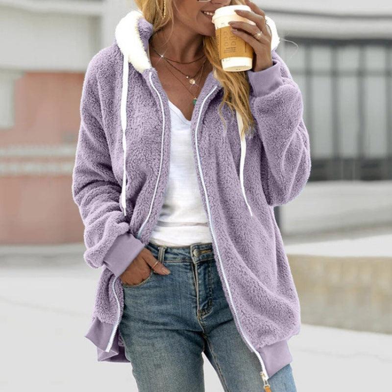 Plush Zipper Hooded Jacket | Warm, Cozy & Stylish for the Cowgirl Lifestyle - Country in My Heart