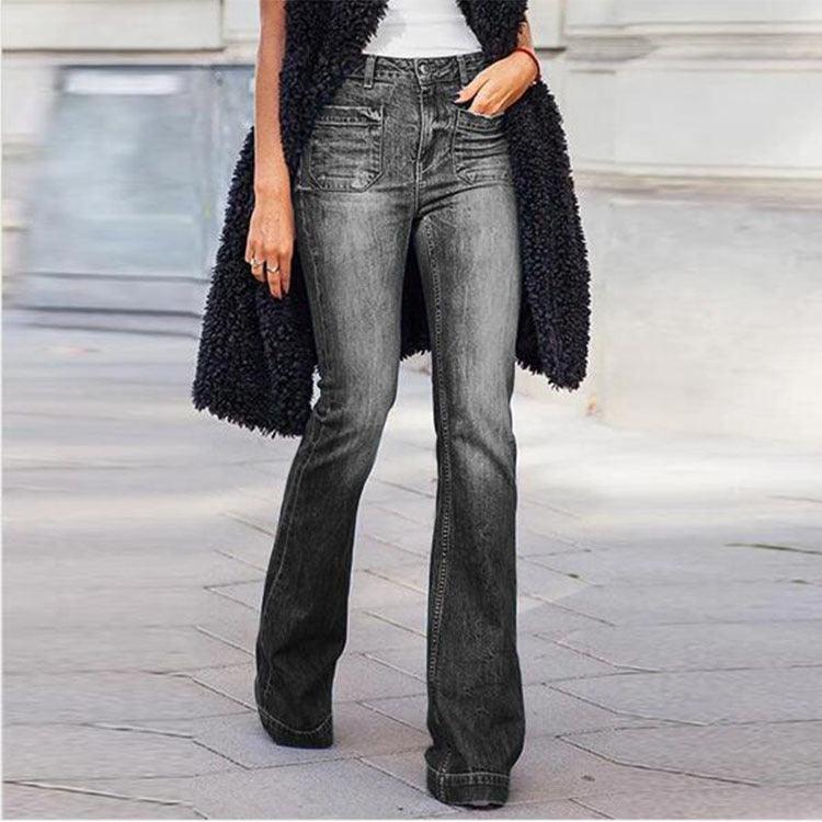 Cowgirl Chic Wide Flare Jeans - Stylish Denim Flare Pants for Trendy Women - Country in My Heart