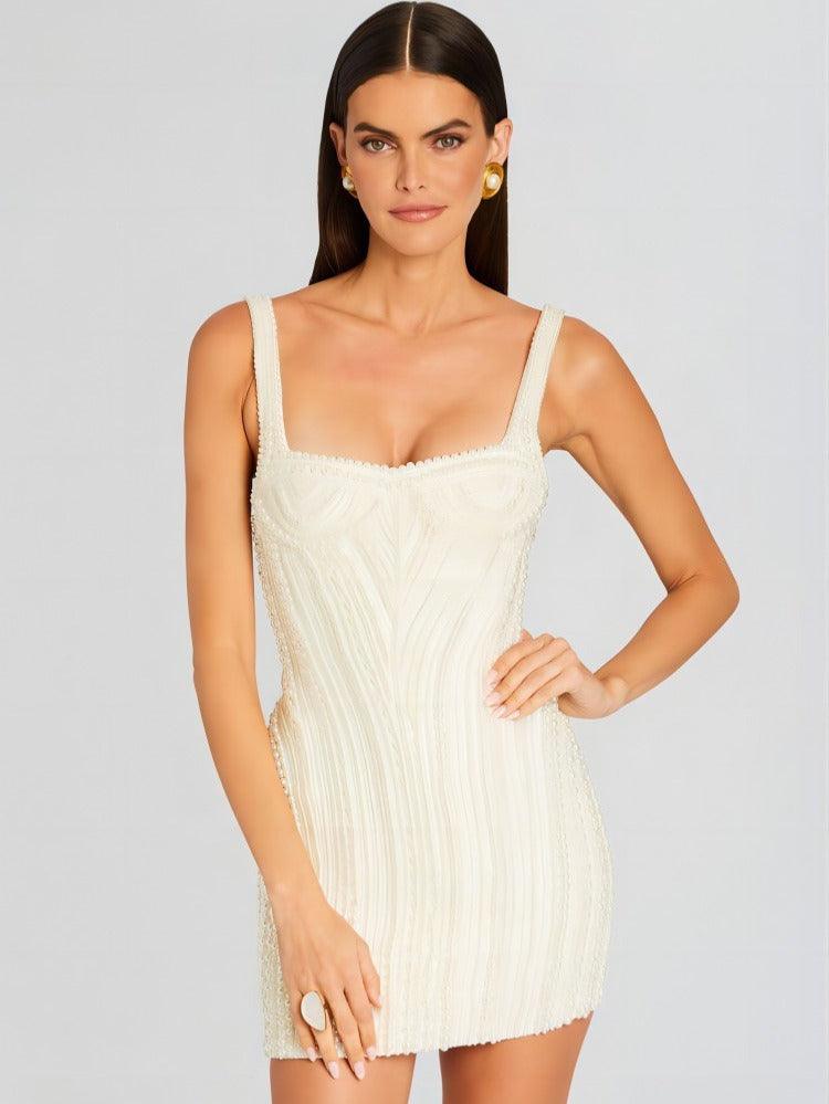 Luxe Beaded Hip Hugging Dress – Elegant Party Dress for Formal Occasions - Country in My Heart