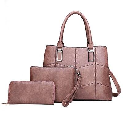 Luxury 3 Piece Leather Tote Set | Genuine Leather Cowgirl Shoulder Bag & Clutch - Country in My Heart