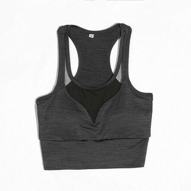 Mesh Insert Sports Bra Yoga Top | Stylish Country Girl Activewear for Fitness & Yoga - Country in My Heart