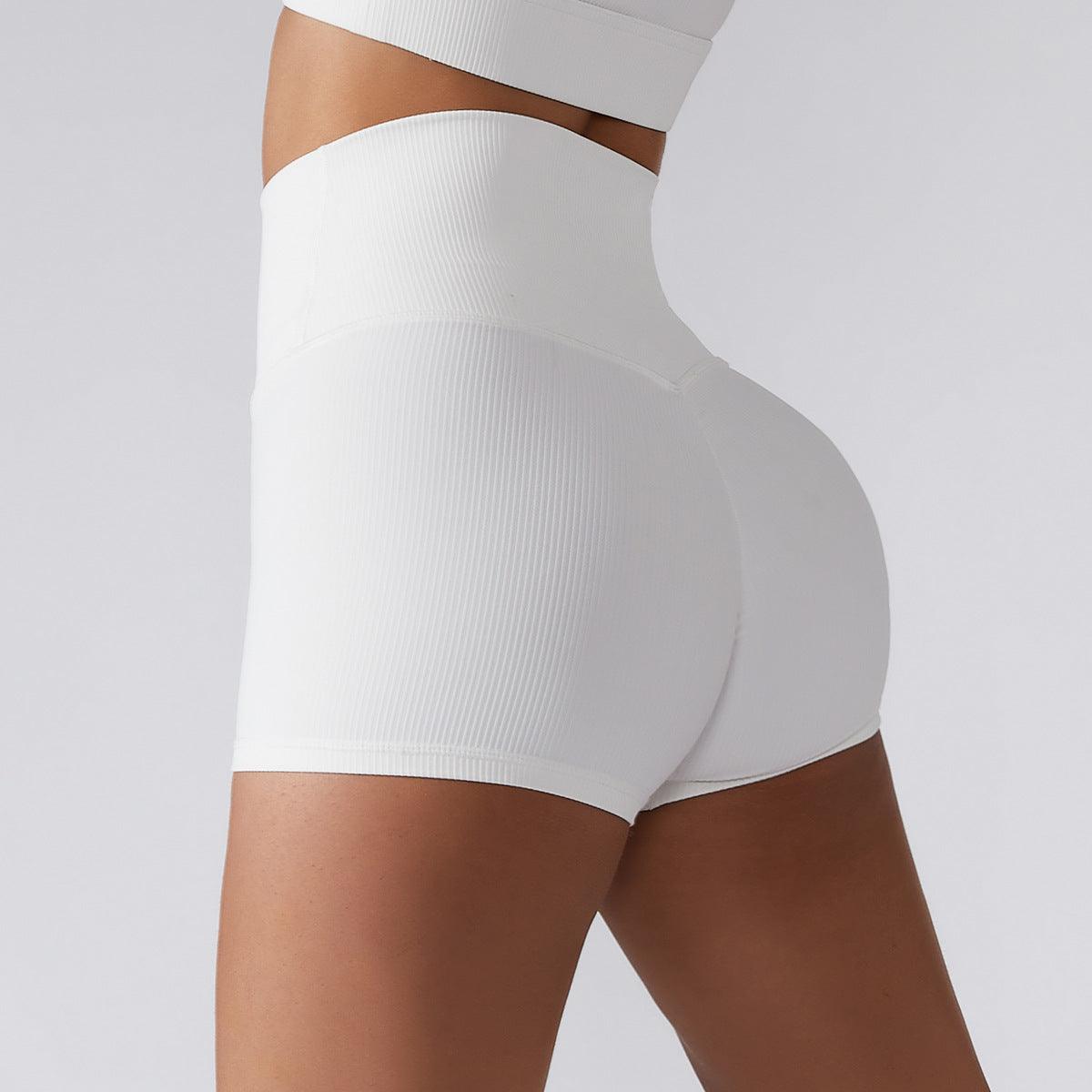 High-Waisted Ribbed Fitness Shorts | Butt Lifting & Flattering Activewear for Yoga, Running & More - Country in My Heart