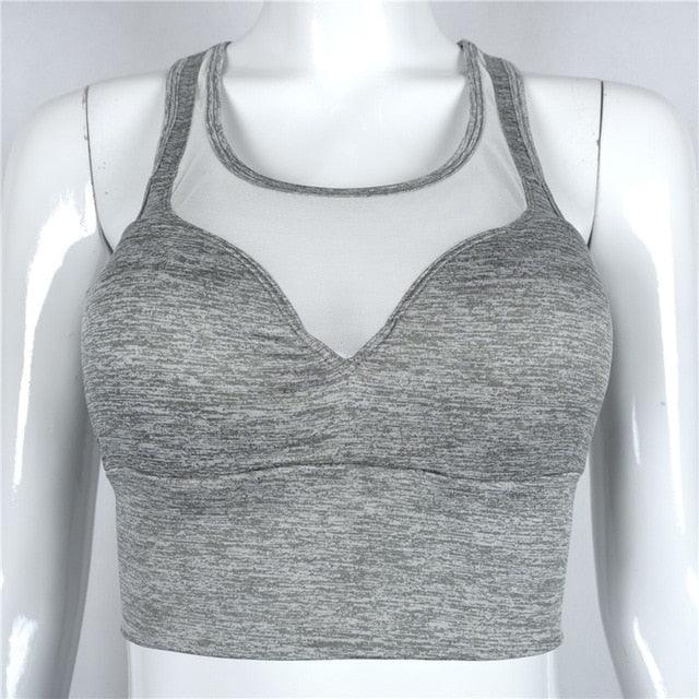 Mesh Insert Sports Bra Yoga Top | Stylish Country Girl Activewear for Fitness & Yoga - Country in My Heart