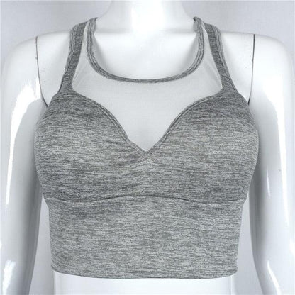 Mesh Insert Sports Bra Yoga Top | Stylish Country Girl Activewear for Fitness & Yoga - Country in My Heart