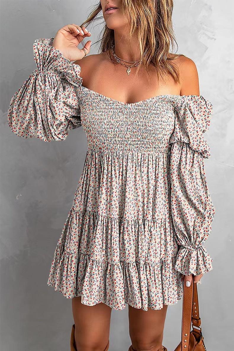 Flirty Puff Sleeve A-Line Dress | Spring & Summer Strapless Dress - Country in My Heart