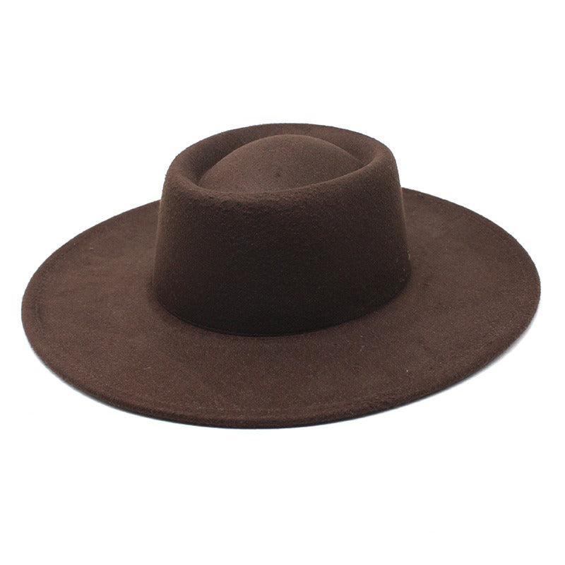 Ella Wide Brim Wool Jazz Hat – Stylish Felt Hat in 16 Colors - Country in My Heart