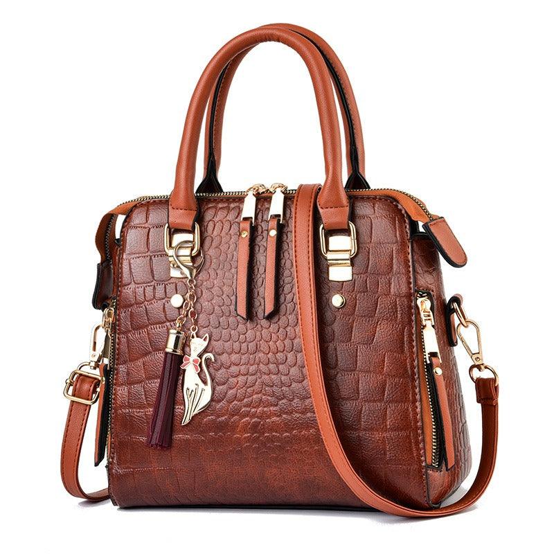 Luxe Alligator Leather Shoulder Bag - Stylish Premium Leather Bag for Women - Country in My Heart