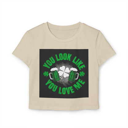 St Patricks Day Baby Tee You Look Like You Love Me - Country in My Heart
