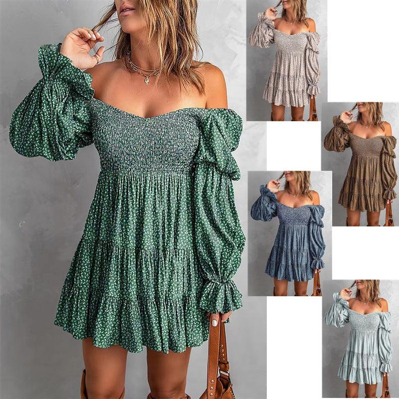 Flirty Puff Sleeve A-Line Dress | Spring & Summer Strapless Dress - Country in My Heart