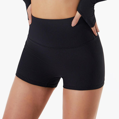 High-Waisted Ribbed Fitness Shorts | Butt Lifting & Flattering Activewear for Yoga, Running & More - Country in My Heart