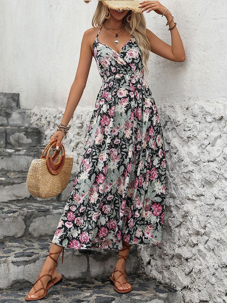 Thorns & Roses Cowgirl Dress | Sexy Floral V-neck Sleeveless Dress for Cowgirls - Country in My Heart