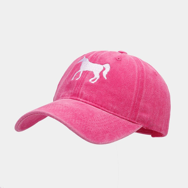 Horsing Around Distressed Cowgirl Baseball Cap