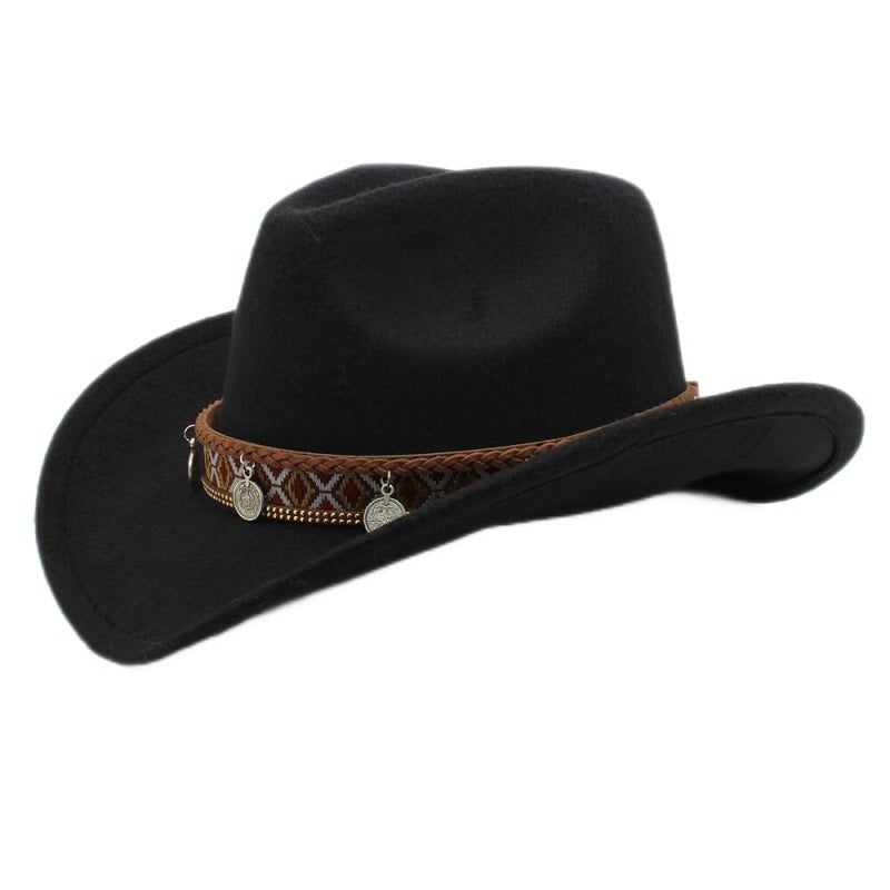 Western Charm Woolen Cowgirl Hat