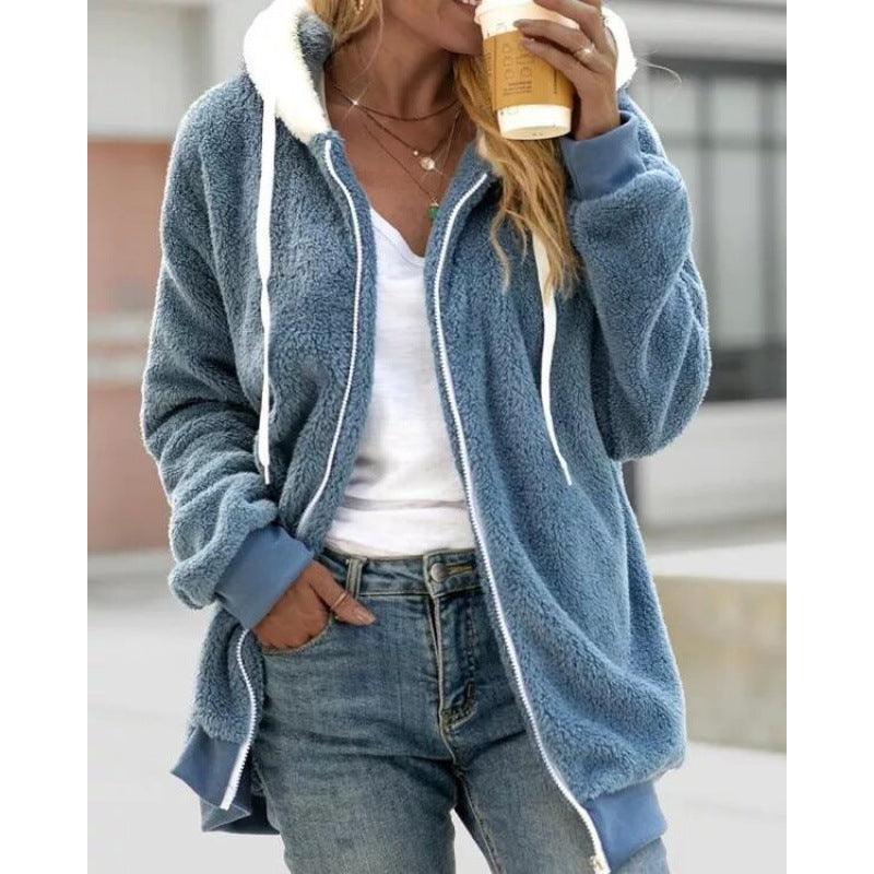 Plush Zipper Hooded Jacket | Warm, Cozy & Stylish for the Cowgirl Lifestyle - Country in My Heart