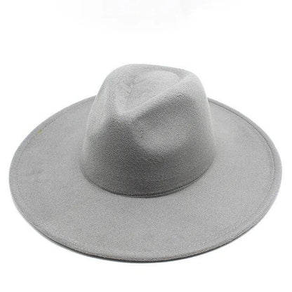 Modern Classic Felt Fedora – Stylish Wide Brim Wool Hat for Men and Women - Country in My Heart