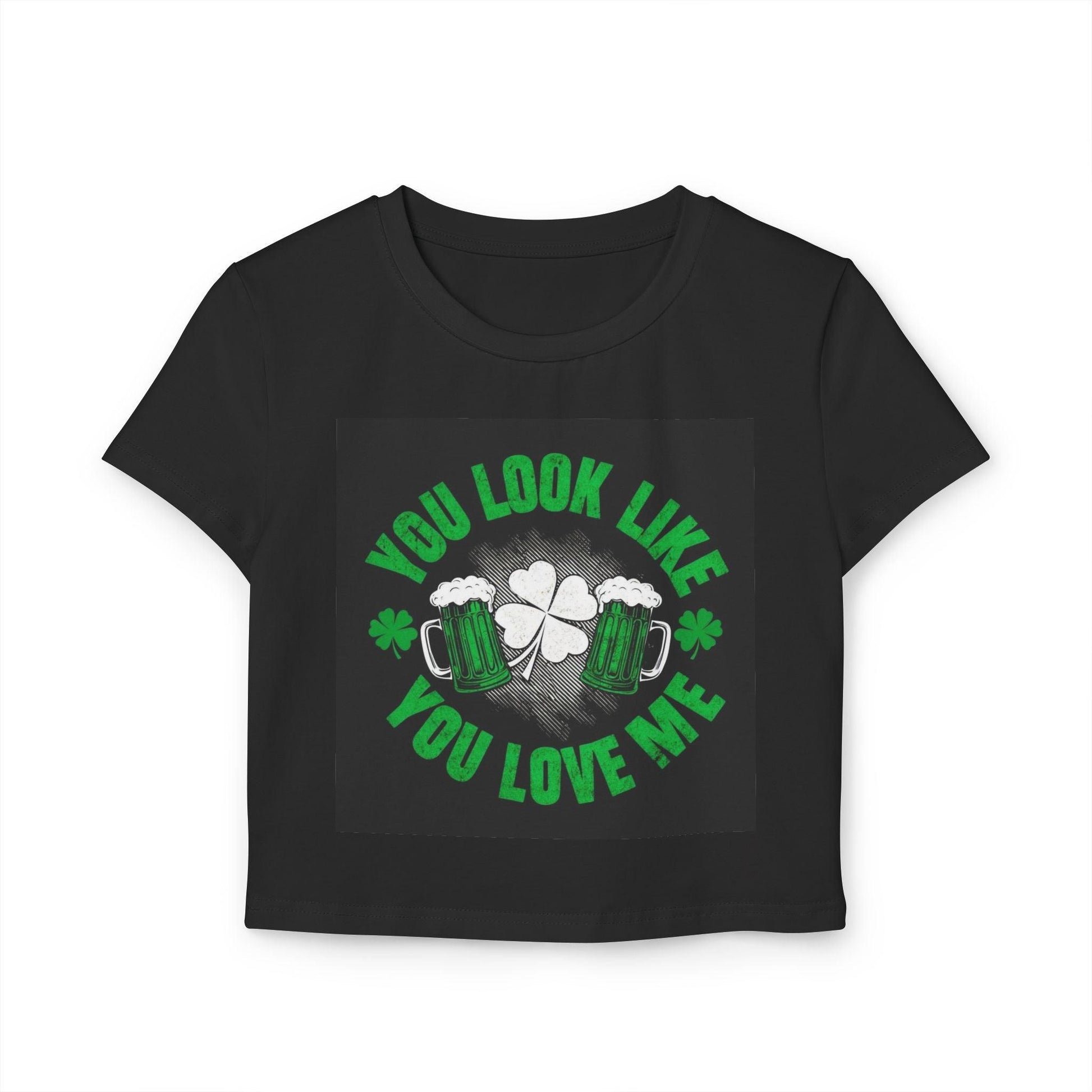 St Patricks Day Baby Tee You Look Like You Love Me - Country in My Heart