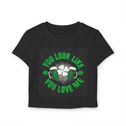 St Patricks Day Baby Tee You Look Like You Love Me - Country in My Heart