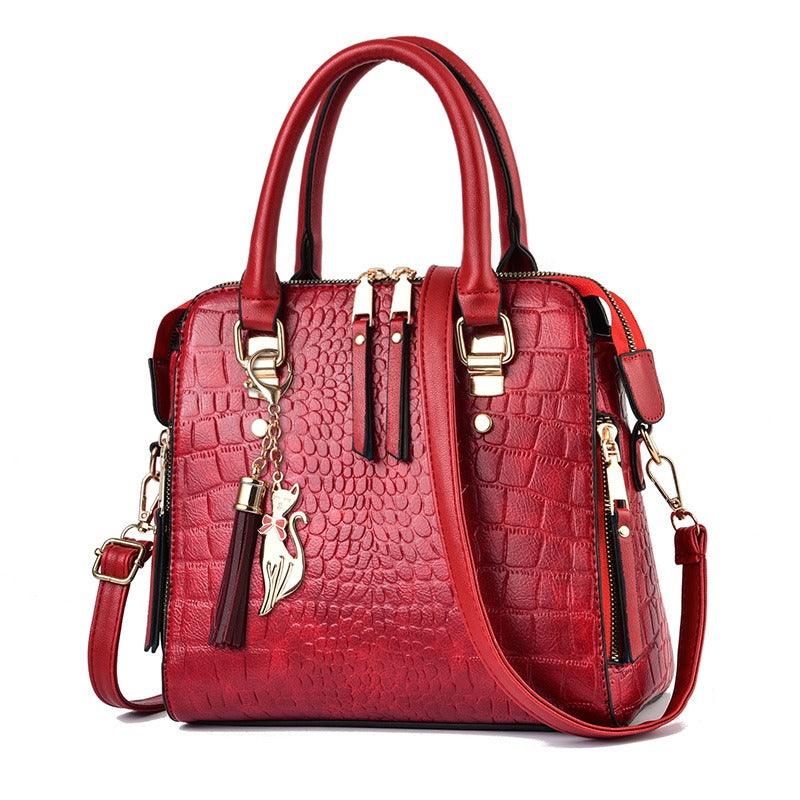 Luxe Alligator Leather Shoulder Bag - Stylish Premium Leather Bag for Women - Country in My Heart