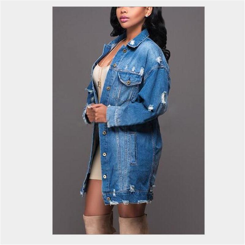 Cowgirl Chic Boyfriend Denim Jacket | Distressed & Stylish Western Outerwear - Country in My Heart