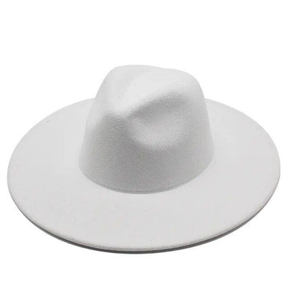 Modern Classic Felt Fedora – Stylish Wide Brim Wool Hat for Men and Women - Country in My Heart