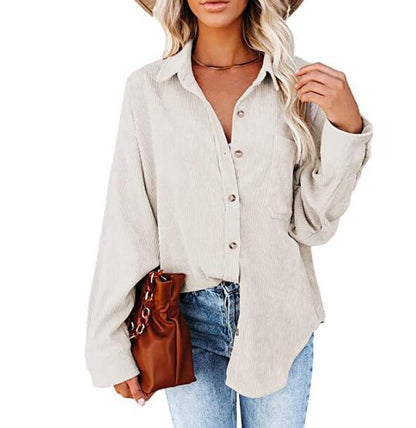 Corduroy Country Chic Shirt – Stylish Single-Breasted Cowgirl Shirt - Country in My Heart