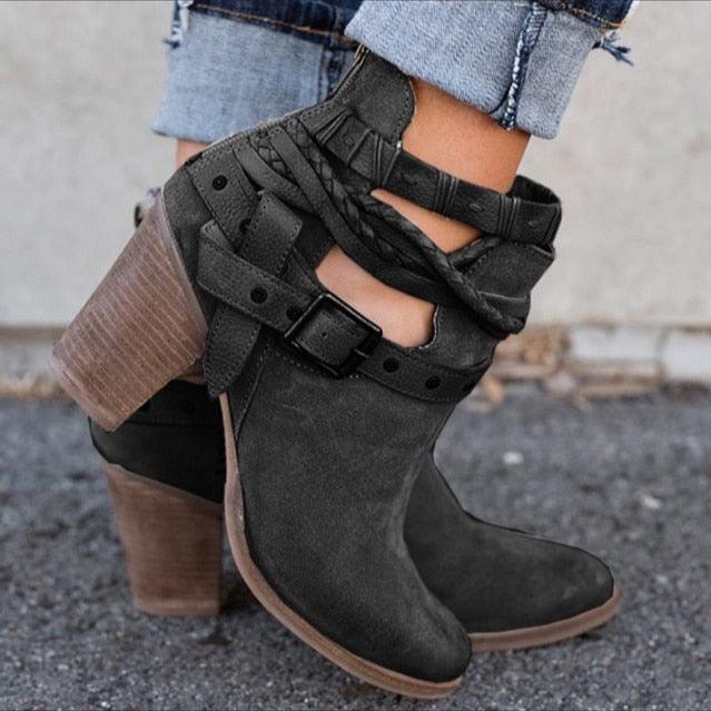 Buckle Chic Ankle Boots - Country in My Heart