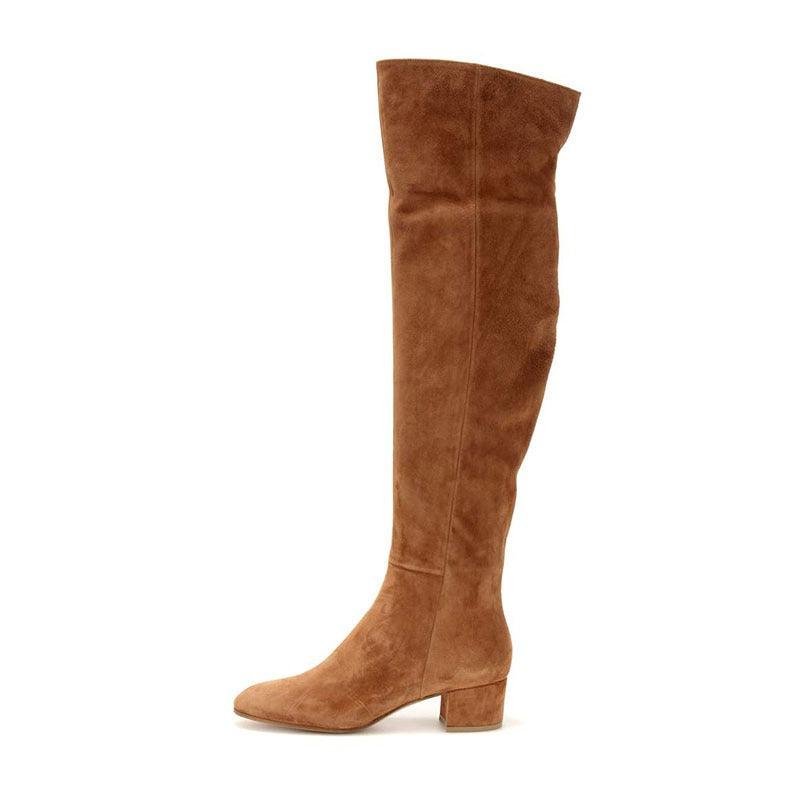 Desert Rose Suede Over the Knee Boots for Cowgirl Fashion - Comfortable & Stylish - Country in My Heart