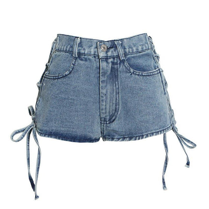 Sexy Western High-Waisted Denim Shorts – Comfortable & Stylish Light Blue Denim Shorts - Country in My Heart