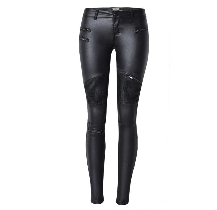 Rebel Rider Multi-Zip Skinny Motorcycle Pants - Edgy Street Style & Bold Fit - Country in My Heart