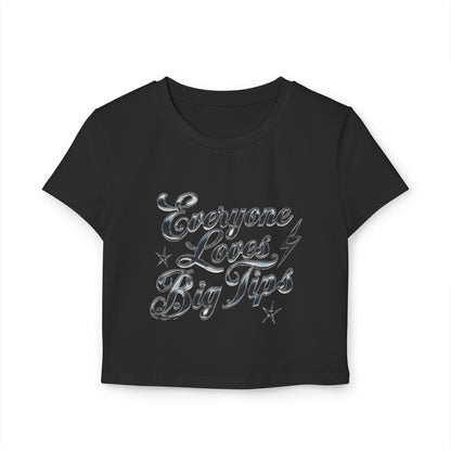 Turn Heads Behind the Bar Womens Baby Tee with Everyone Loves Big Tips - Country in My Heart