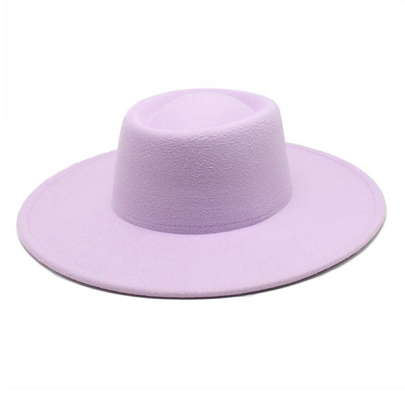 Ella Wide Brim Wool Jazz Hat – Stylish Felt Hat in 16 Colors - Country in My Heart