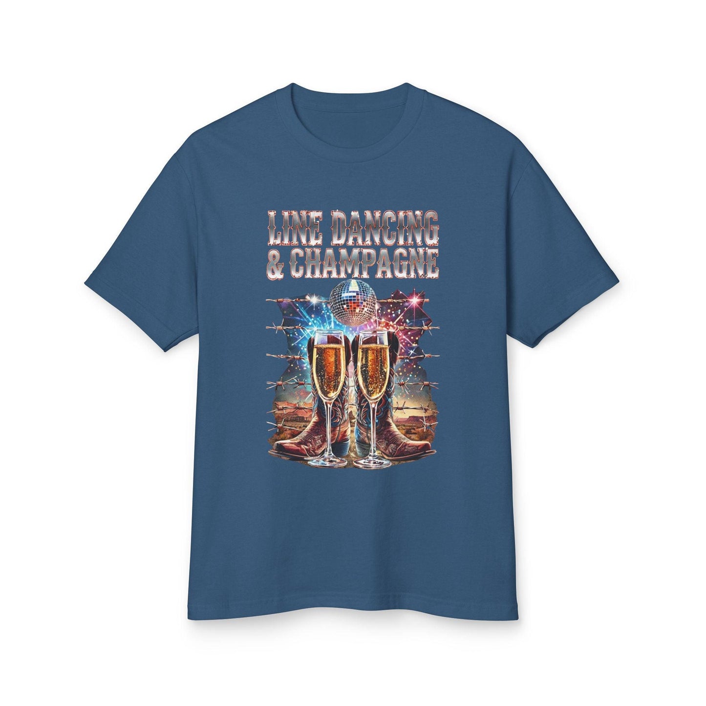 Line Dancing and Champagne T-Shirt - Country in My Heart