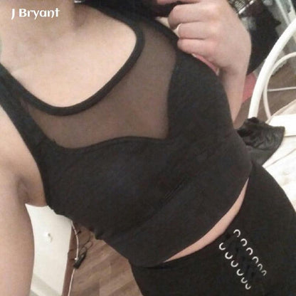 Mesh Insert Sports Bra Yoga Top | Stylish Country Girl Activewear for Fitness & Yoga - Country in My Heart