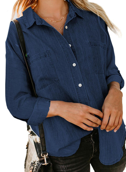 SilkSoft Loose Fit Denim Shirt - Country in My Heart