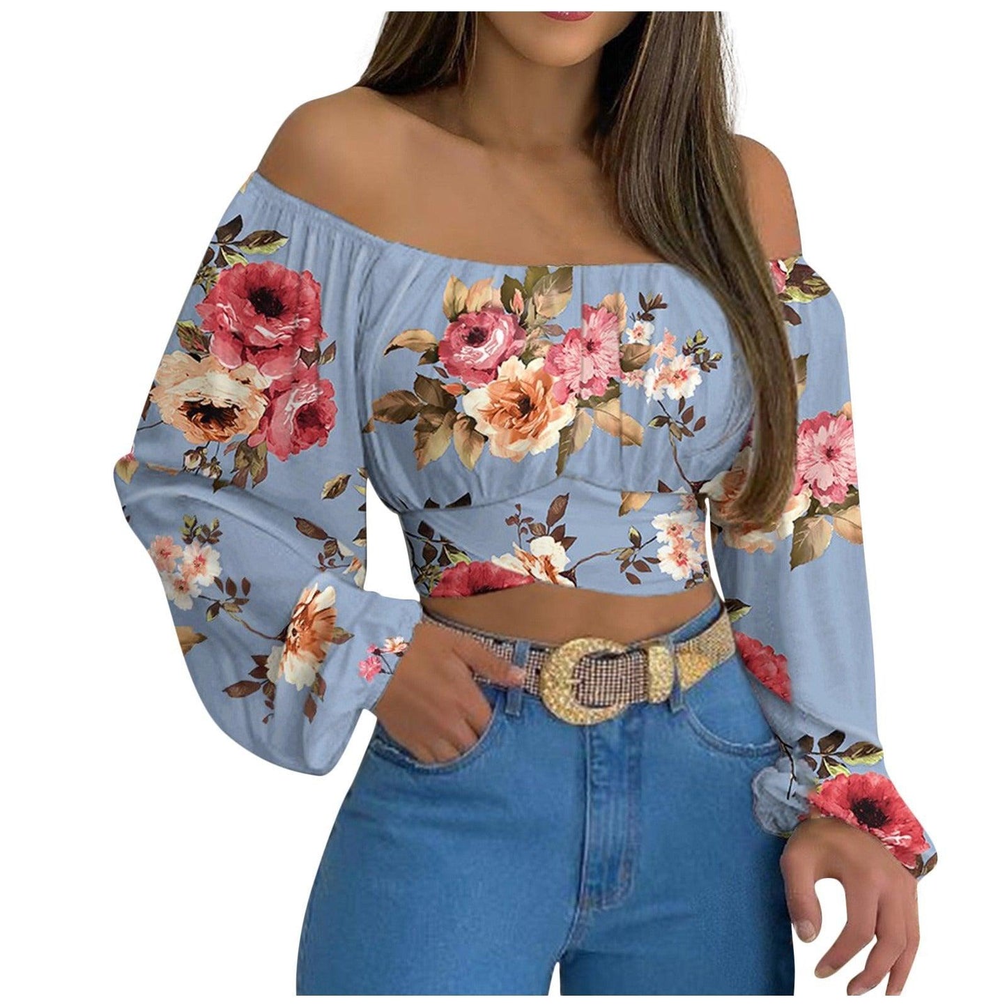 Off Shoulder Cross Tie Long Sleeve Top | Sexy & Trendy Cowgirl Look - Country in My Heart