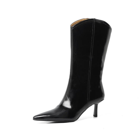 Elegant Stiletto Mid-Calf Boots - Country in My Heart