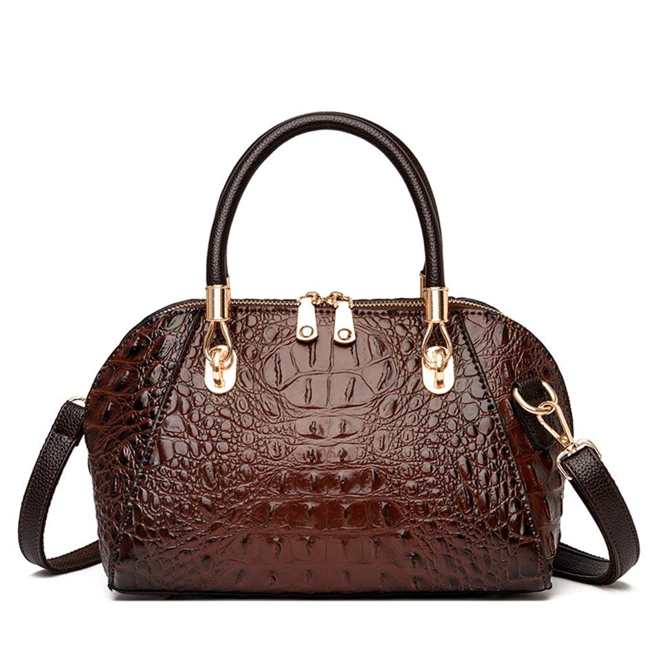 Crocodile Pattern Messenger Shoulder Bag - Country in My Heart