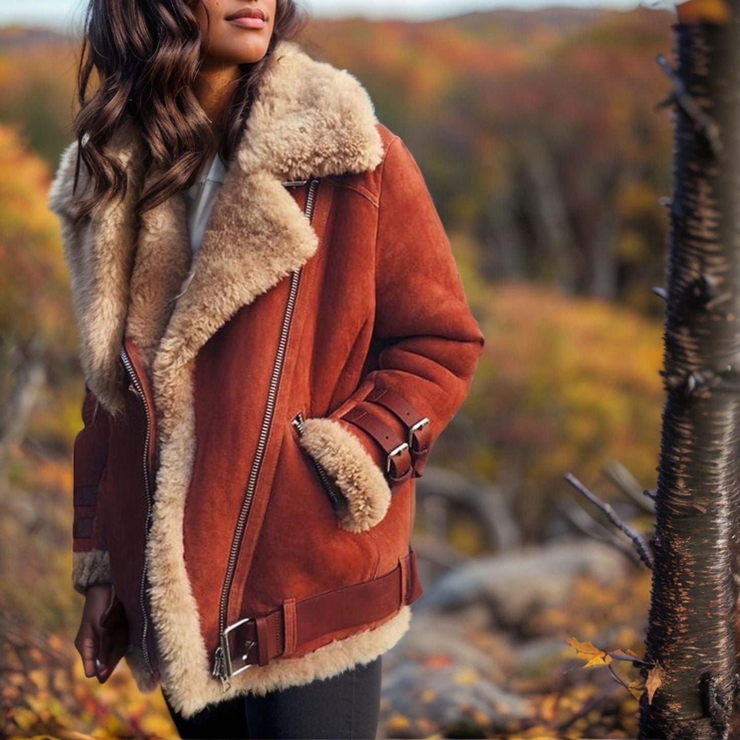 Western Fur & Suede Coat | Stylish Country Girl Jacket for Fall & Winter - Country in My Heart