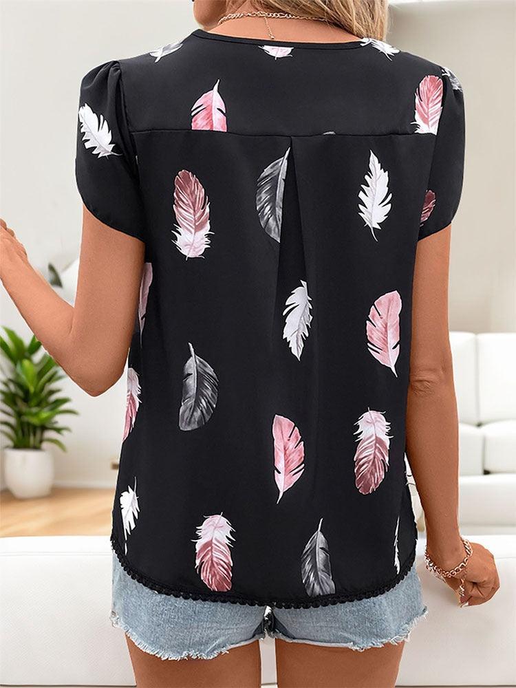 Feather Print Cowgirl Top | Perfect for Casual Cowgirl Style - Country in My Heart