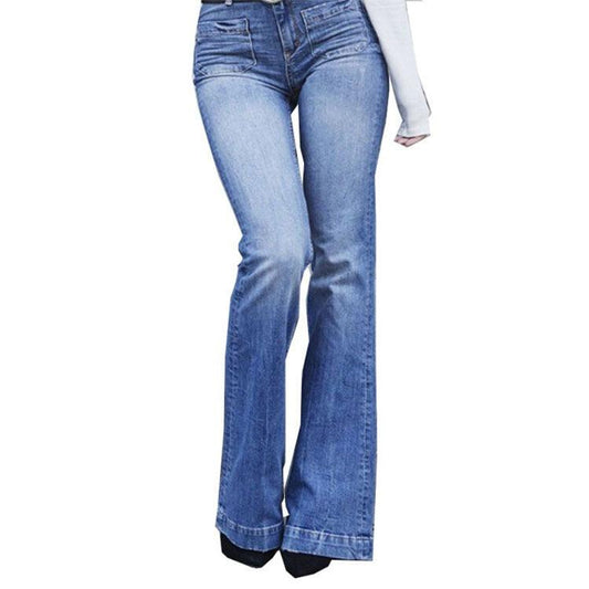 Cowgirl Chic Wide Flare Jeans - Stylish Denim Flare Pants for Trendy Women - Country in My Heart