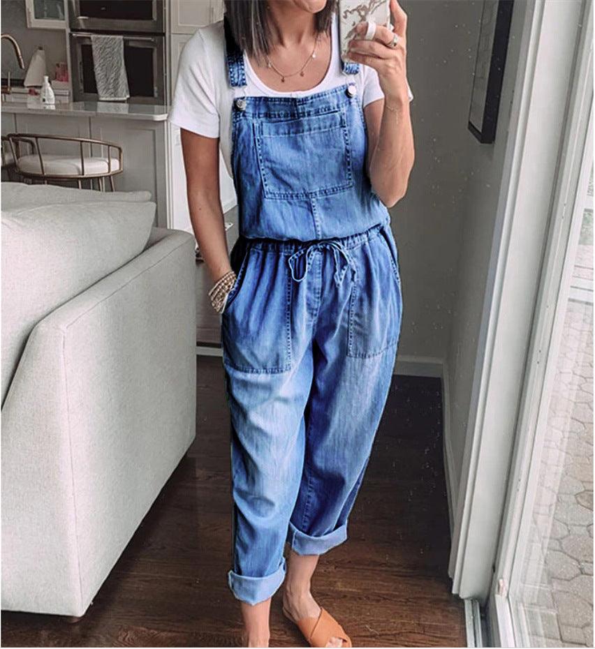 Cowgirl Drawstring Denim Overalls | Comfortable & Stylish for Every Cowgirl - Country in My Heart