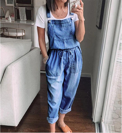 Cowgirl Drawstring Denim Overalls | Comfortable & Stylish for Every Cowgirl - Country in My Heart