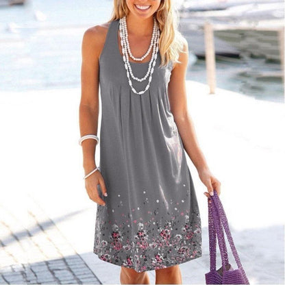 Coastal Cowgirl Boho Dress – Sleeveless Summer Dress with Floral Detail - Country in My Heart