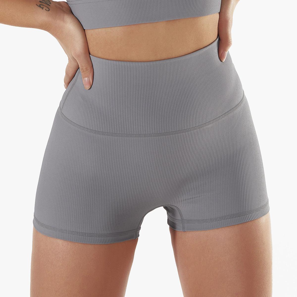 High-Waisted Ribbed Fitness Shorts | Butt Lifting & Flattering Activewear for Yoga, Running & More - Country in My Heart